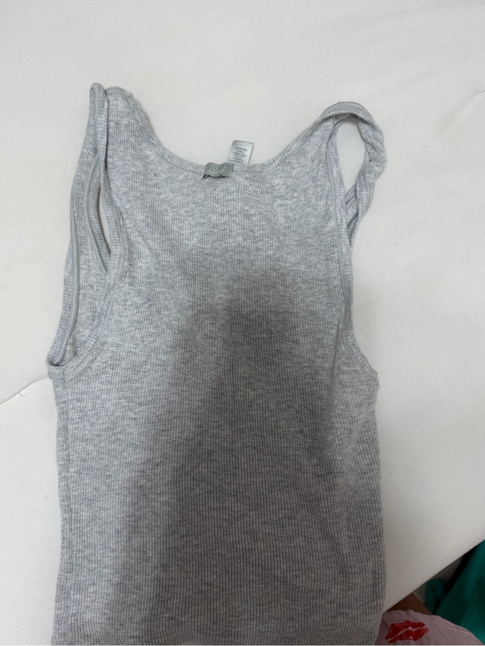 SKIMS Light Gray Ribbed Tank - Picture 3 of 3